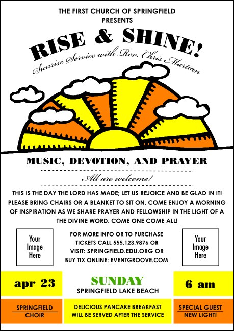 Sunrise Retro Club Flyer Product Front