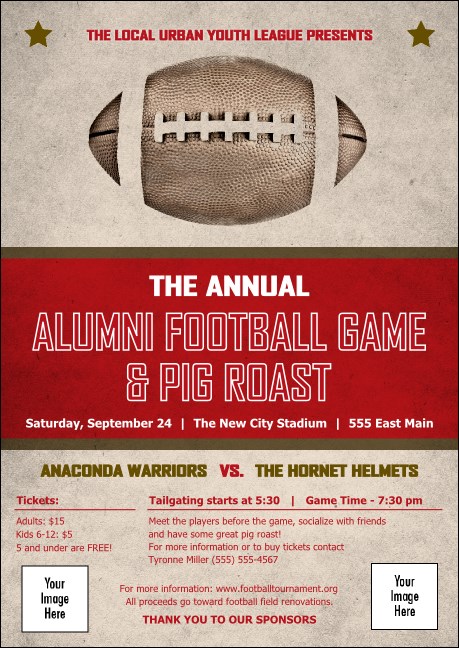 Football Red Club Flyer Product Front