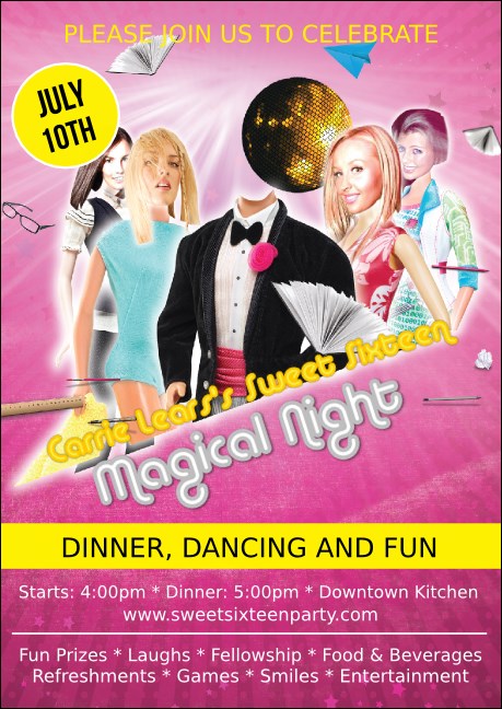 Birthday Party Club Flyer Product Front